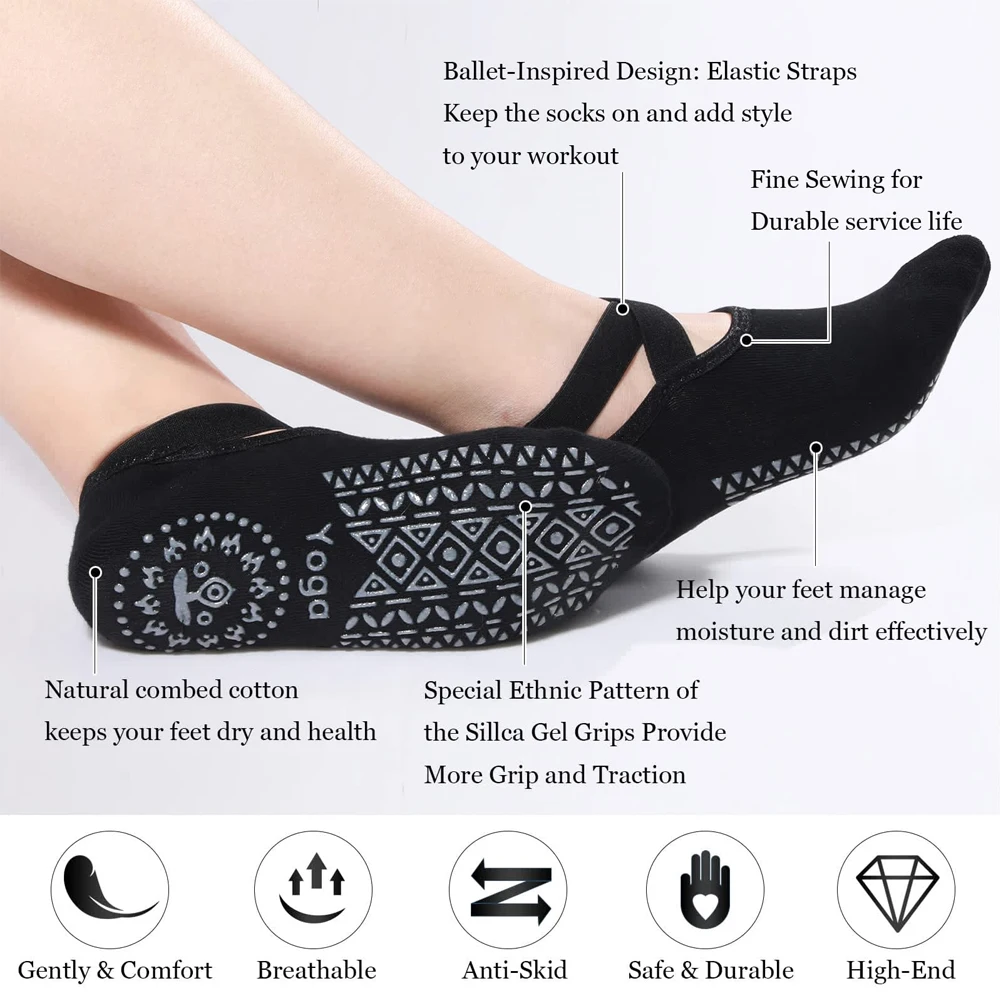 1Pair Yoga Socks for Women Non - đánh giá và giá Pilate Yoga Workout